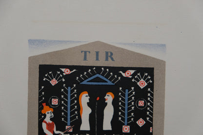 Lucien BOUCHER : Le stand de tir - Lithographie originale