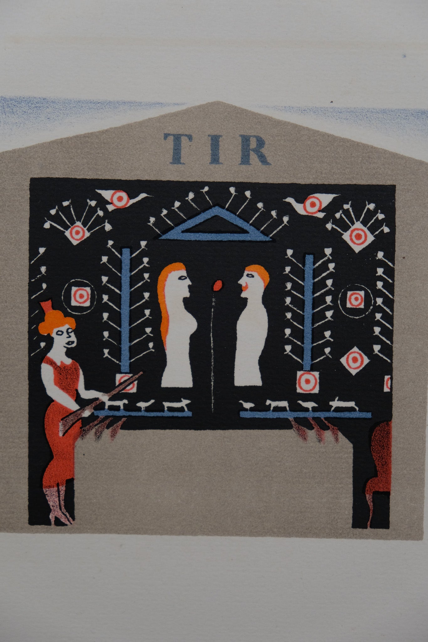 Lucien BOUCHER : Le stand de tir - Lithographie originale