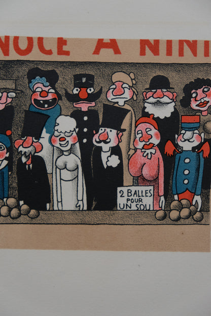 Lucien BOUCHER : Noce a Nini- Lithographie originale