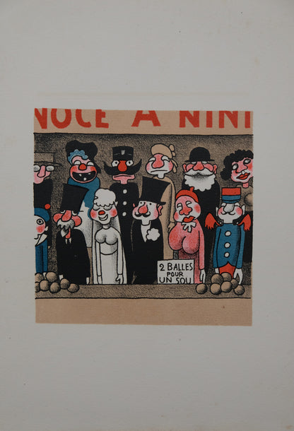 Lucien BOUCHER : Noce a Nini- Lithographie originale