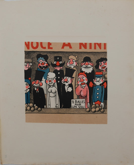 Lucien BOUCHER : Noce a Nini- Lithographie originale