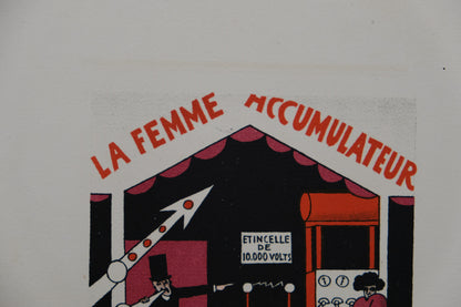 Lucien BOUCHER : La femme accumulateur - Lithographie originale