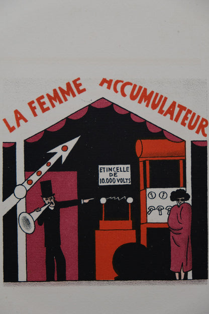 Lucien BOUCHER : La femme accumulateur - Lithographie originale