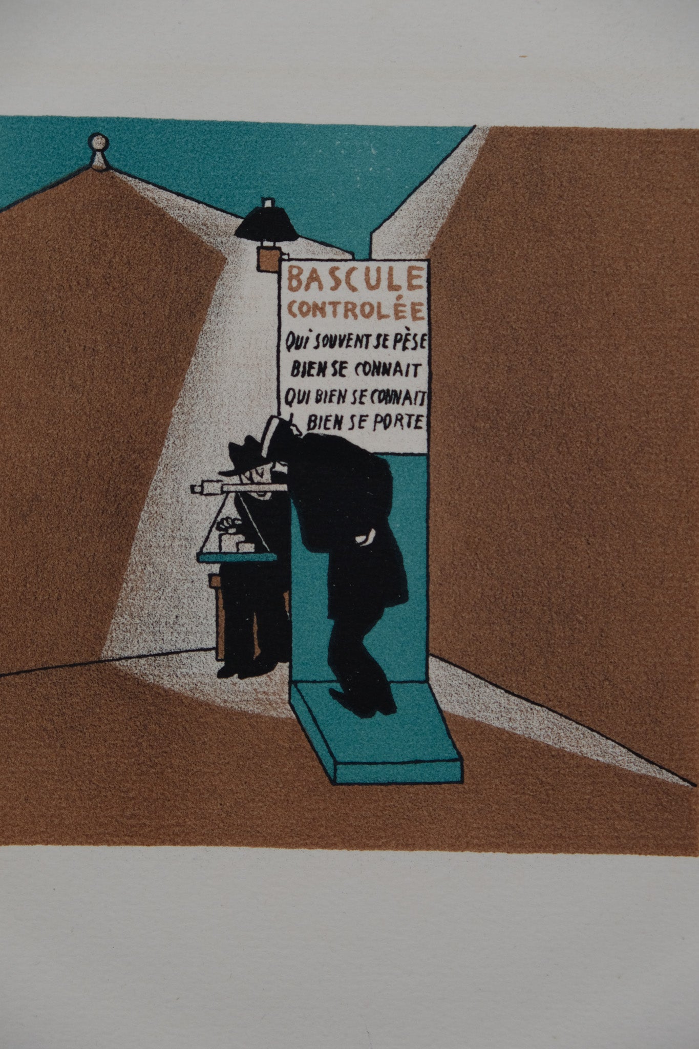 Lucien BOUCHER : La Bascule contrôlée - Lithographie originale