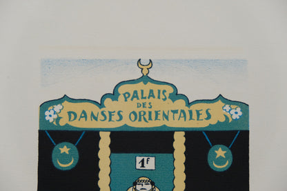Lucien BOUCHER : Le Palais des danses orientales - Lithographie originale