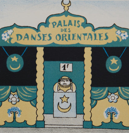 Lucien BOUCHER : Le Palais des danses orientales - Lithographie originale