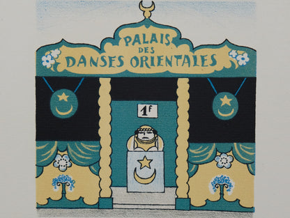 Lucien BOUCHER : Le Palais des danses orientales - Lithographie originale