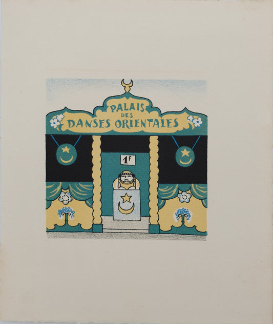 Lucien BOUCHER : Le Palais des danses orientales - Lithographie originale