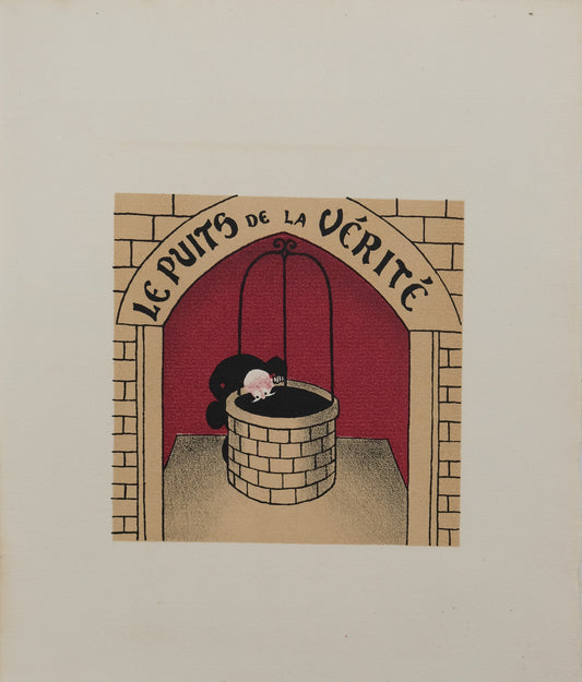 Lucien BOUCHER : Le puits de la vérité - Lithographie originale