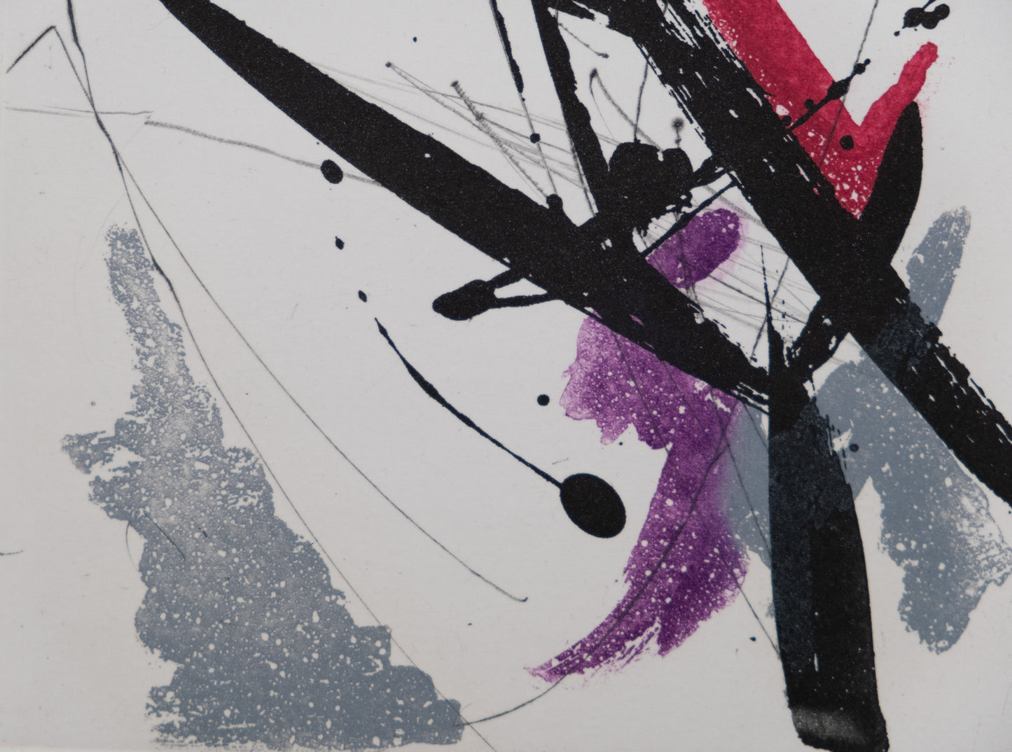 Jean MIOTTE : Composition abstraite H - Gravure originale signée