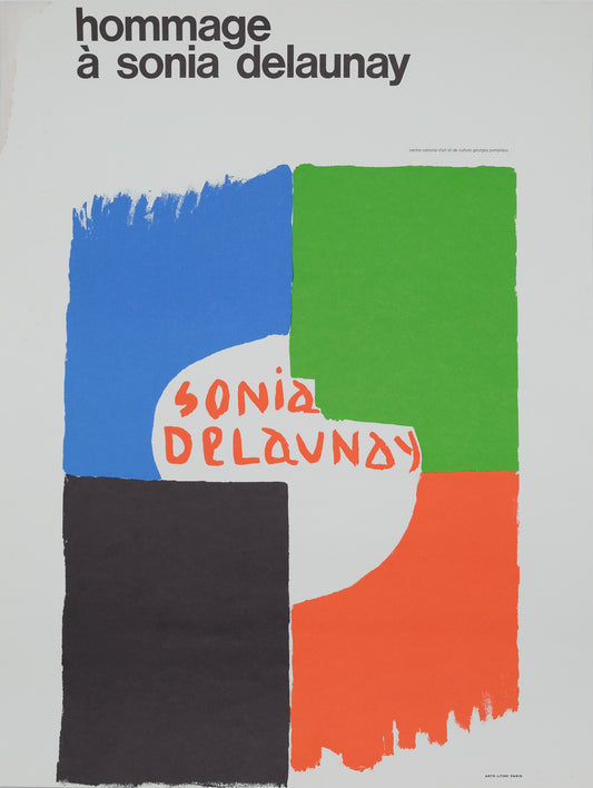 Sonia DELAUNAY : Hommage à Sonia Delaunay - Lithographie originale signée