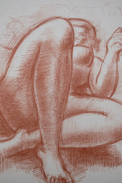 Antoniucci VOLTI : Femme aux jambes croisées - Lithographie originale