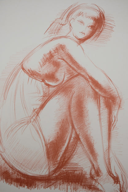 Antoniucci VOLTI : Femme en nuisette - Lithographie originale