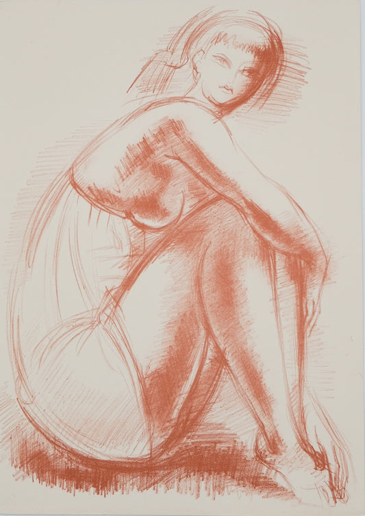 Antoniucci VOLTI : Femme en nuisette - Lithographie originale