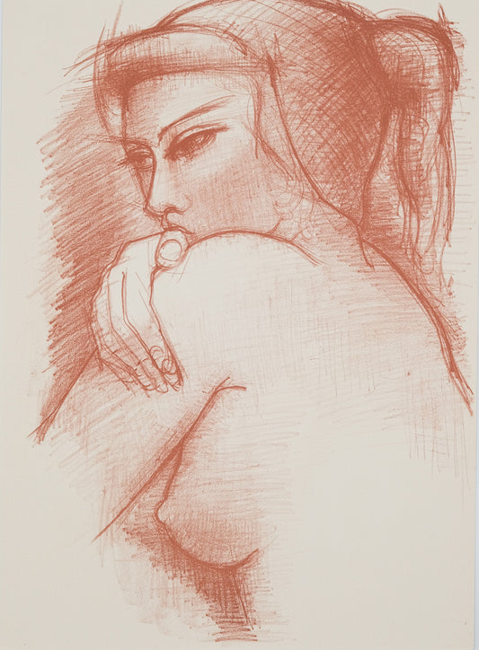 Antoniucci VOLTI : Nu au regard mystérieux - Lithographie originale