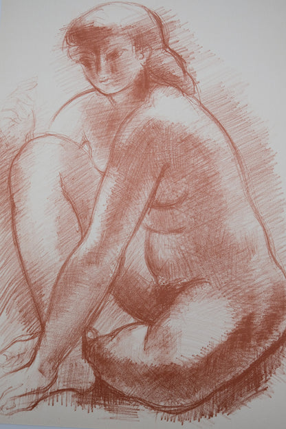 Antoniucci VOLTI : Nu au regard rêveur - Lithographie originale