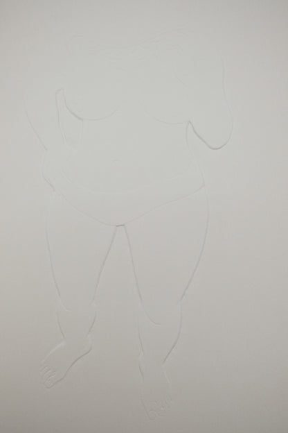 Antoniucci VOLTI : Femme nue debout - Gaufrage original