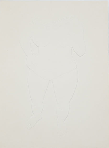 Antoniucci VOLTI : Femme nue debout - Gaufrage original