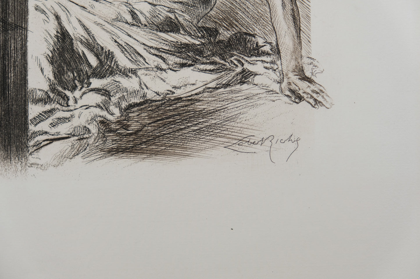 Alméry LOBEL RICHE : La venue de la mort - Gravure originale signée