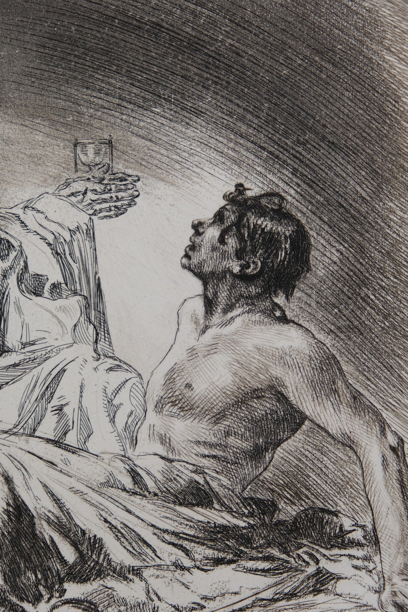 Alméry LOBEL RICHE : La venue de la mort - Gravure originale signée