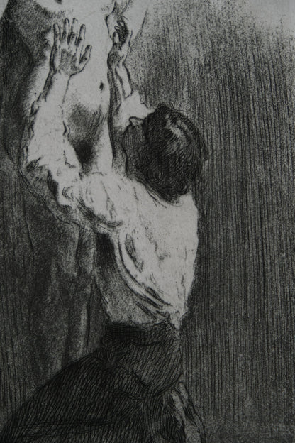 Alméry LOBEL RICHE : Admiration du corps féminin - Gravure originale