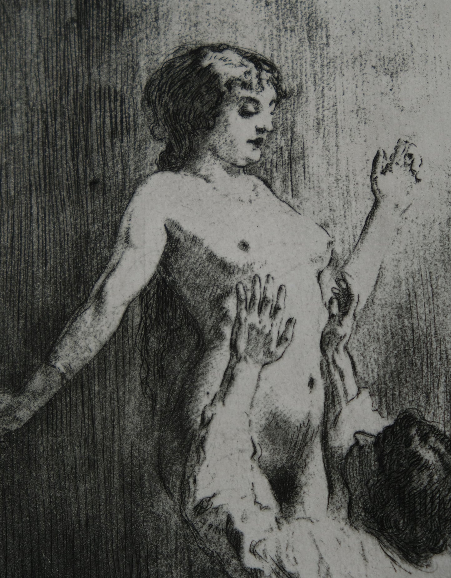 Alméry LOBEL RICHE : Admiration du corps féminin - Gravure originale