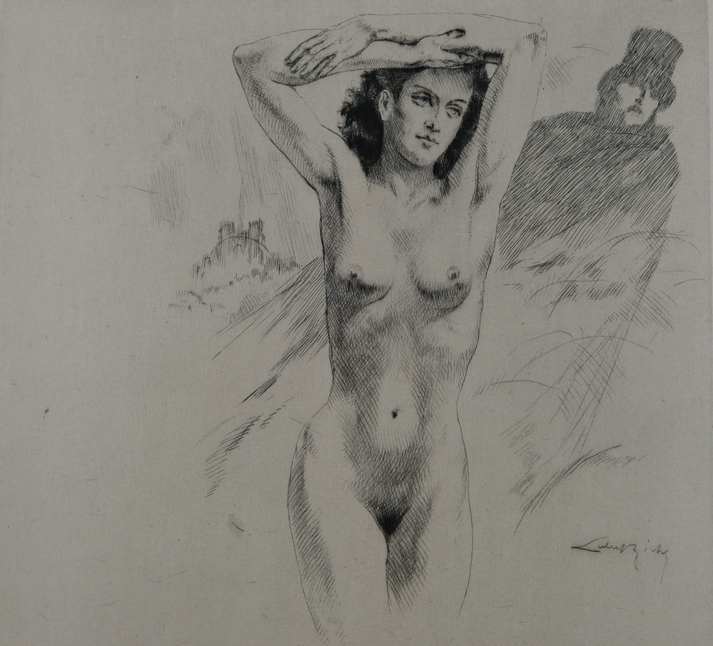 Alméry LOBEL RICHE : Etude de femmes nues - Gravure originale signée