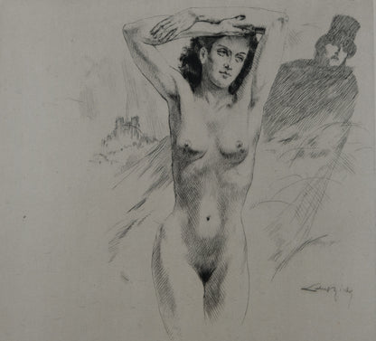 Alméry LOBEL RICHE : Etude de femmes nues - Gravure originale signée