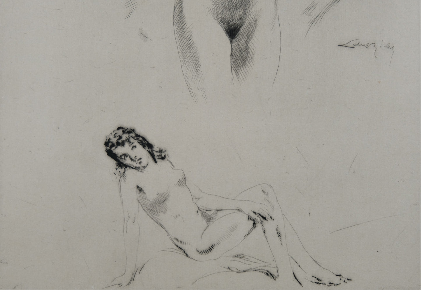 Alméry LOBEL RICHE : Etude de femmes nues - Gravure originale signée