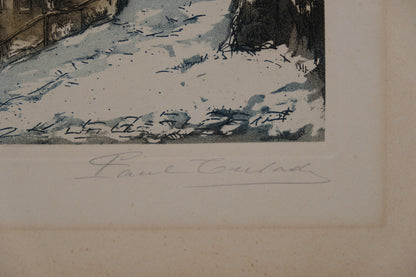 Paul TRELADE (Gen PAUL) : Le lapin agile - Gravure originale signée