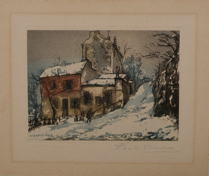 Paul TRELADE (Gen PAUL) : Le lapin agile - Gravure originale signée