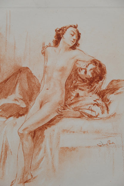 Alméry LOBEL RICHE : La passion amoureuse - Gravure originale signée
