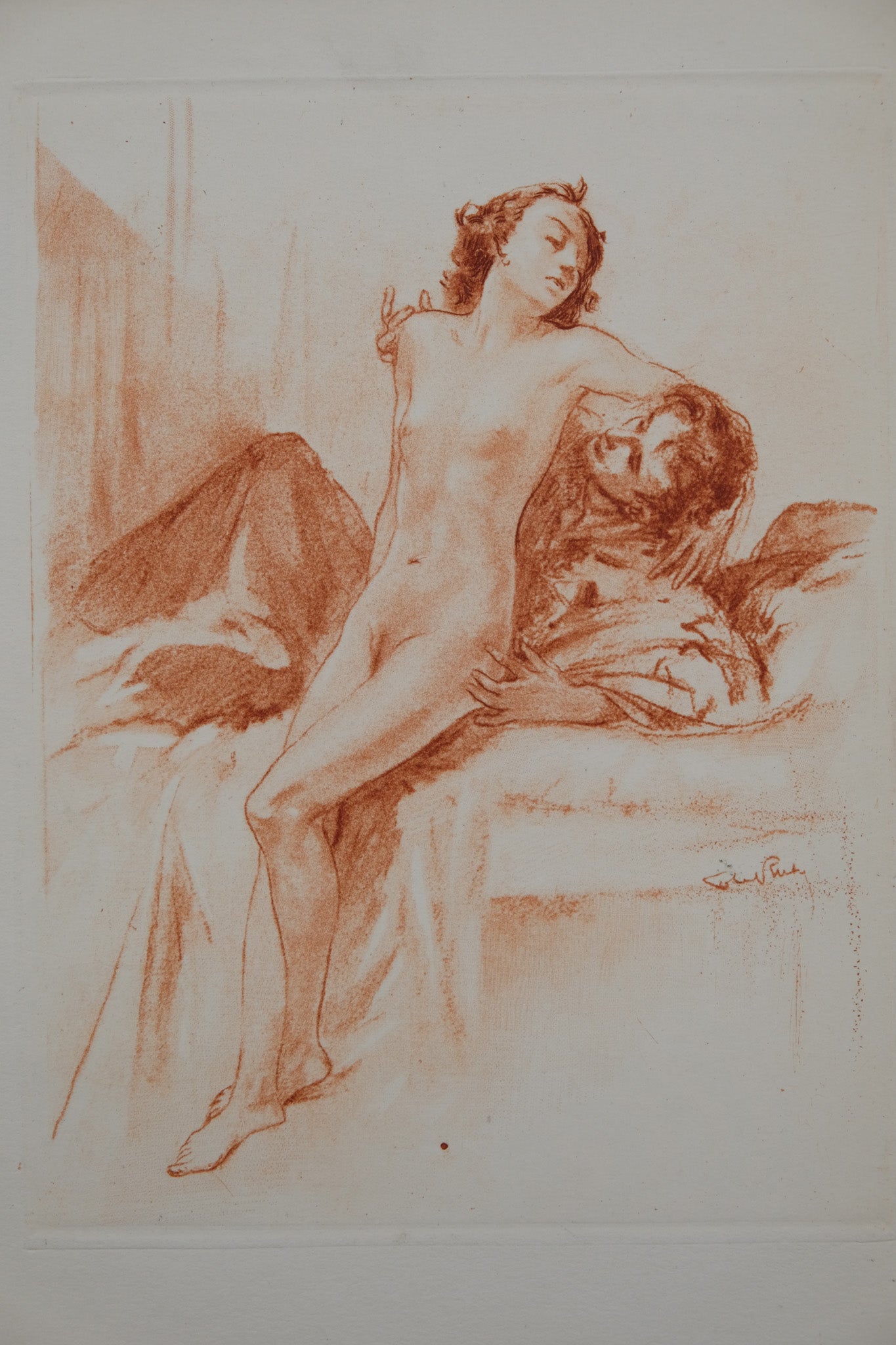 Alméry LOBEL RICHE : La passion amoureuse - Gravure originale signée