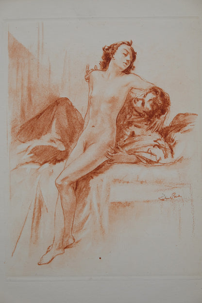 Alméry LOBEL RICHE : La passion amoureuse - Gravure originale signée