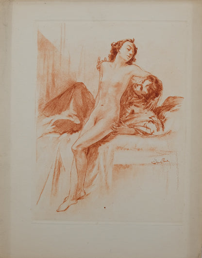 Alméry LOBEL RICHE : La passion amoureuse - Gravure originale signée