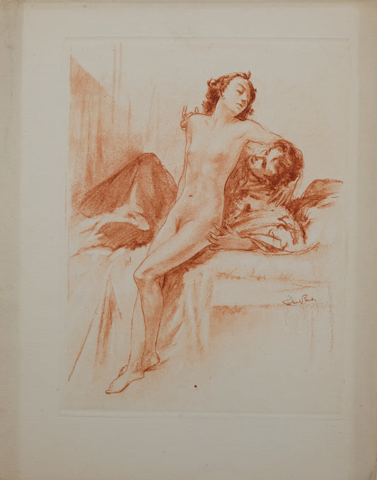 Alméry LOBEL RICHE : La passion amoureuse - Gravure originale signée