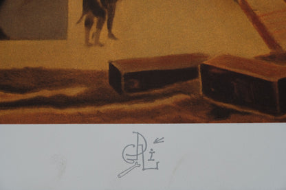 Salvador DALI : La main de Dali retirant une Toison d'Or - Lithographie signée