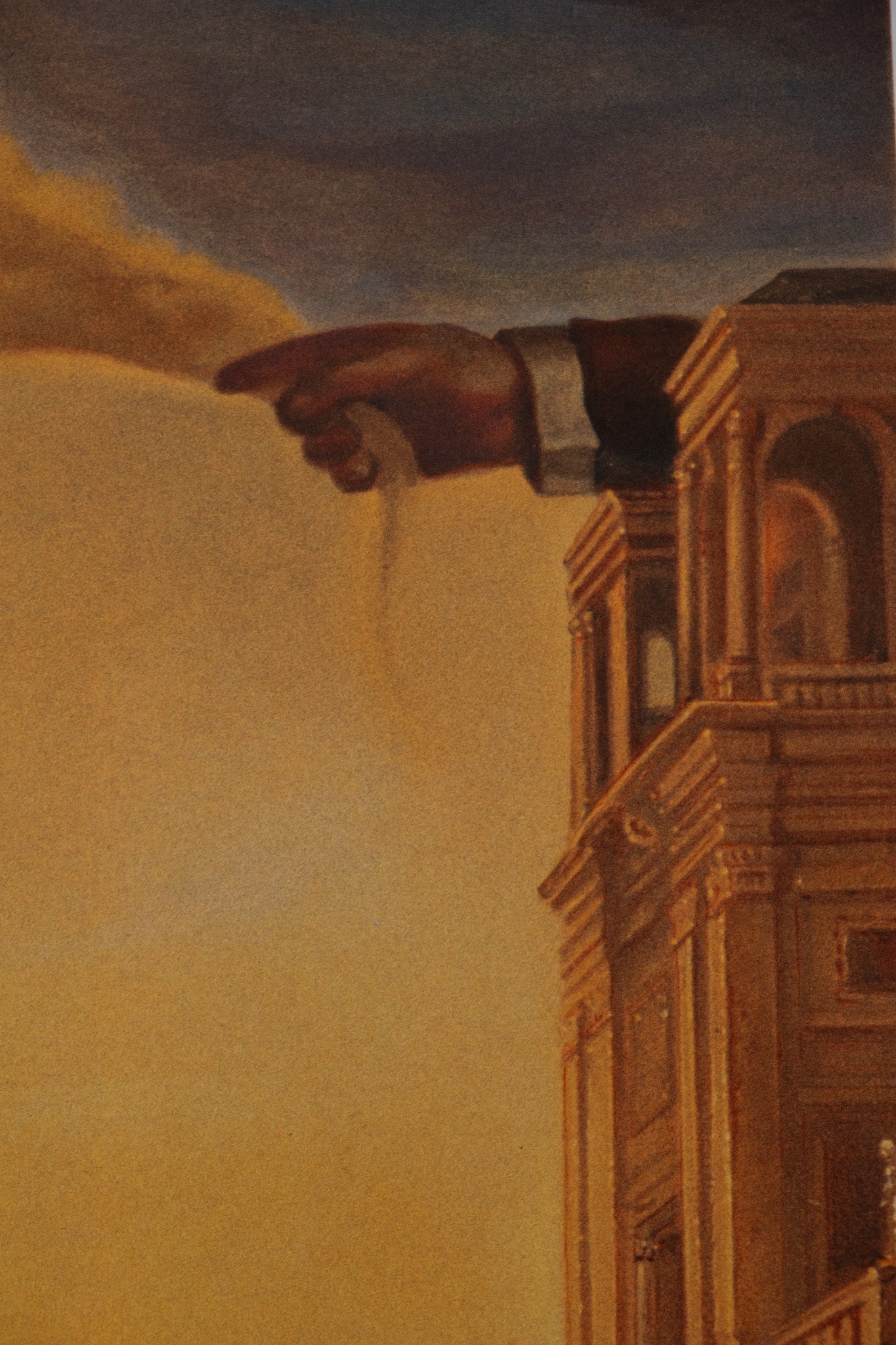 Salvador DALI : La main de Dali retirant une Toison d'Or - Lithographie signée