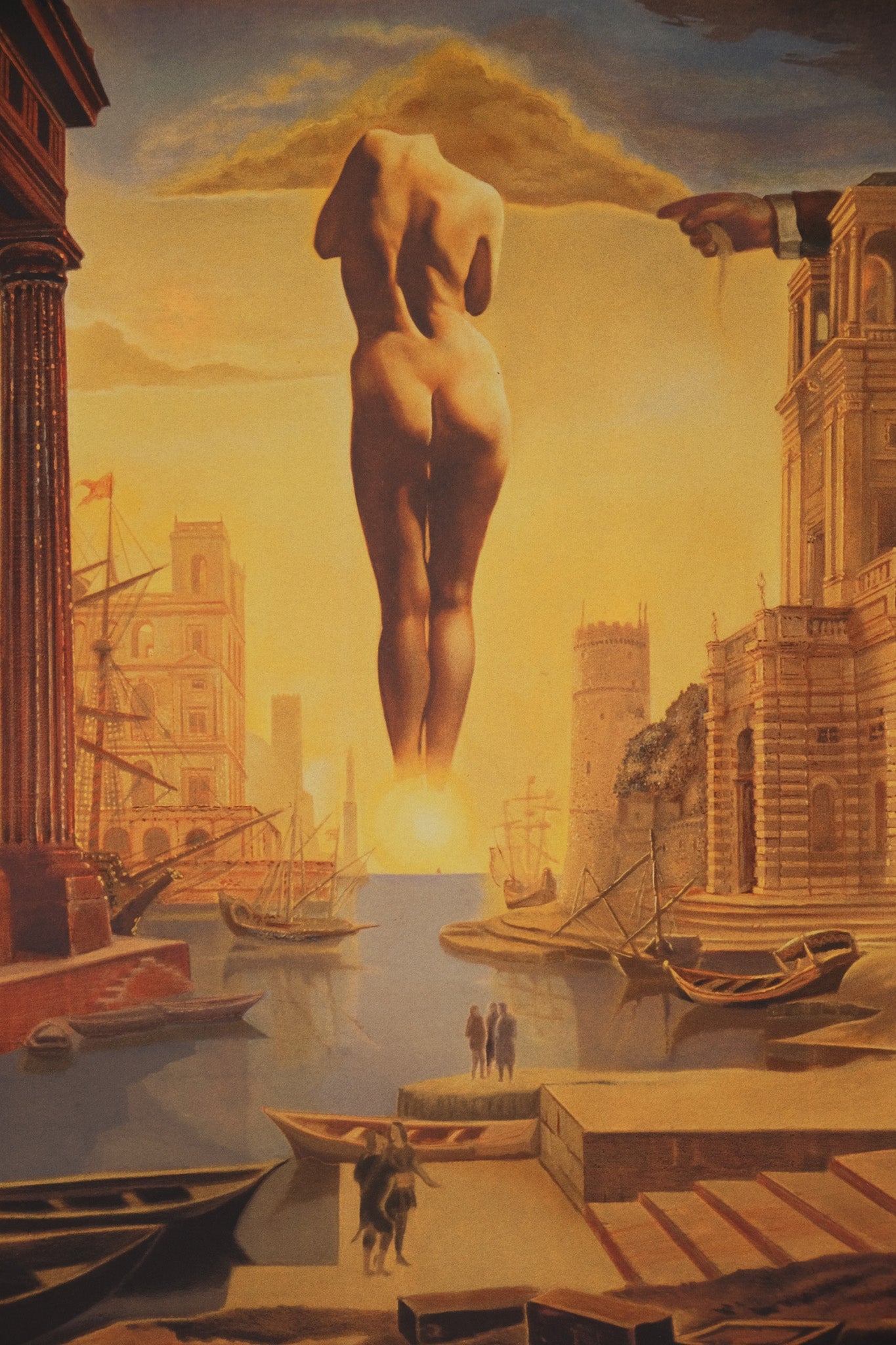 Salvador DALI : La main de Dali retirant une Toison d'Or - Lithographie signée