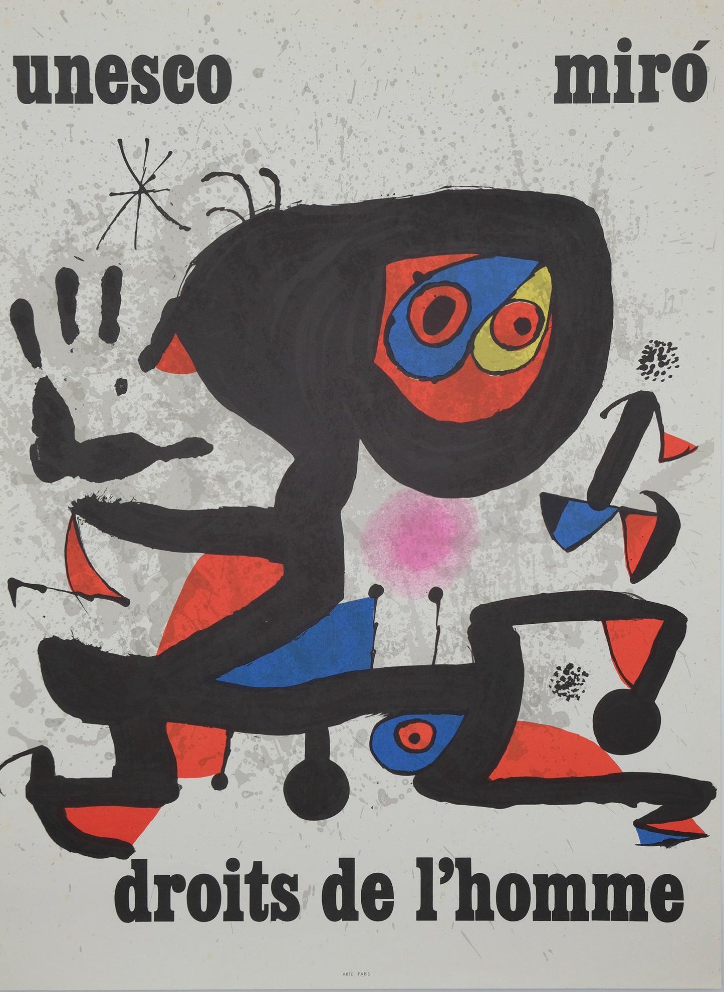 Joan MIRO : UNESCO Droits de l'homme  - Lithographie originale