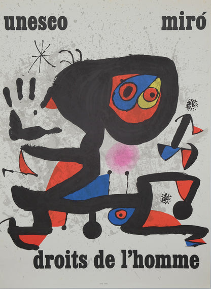 Joan MIRO : UNESCO Droits de l'homme  - Lithographie originale