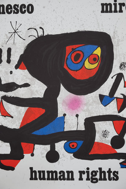 Joan MIRO : UNESCO Human rights  - Lithographie originale