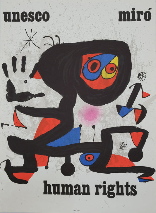 Joan MIRO : UNESCO Human rights  - Lithographie originale