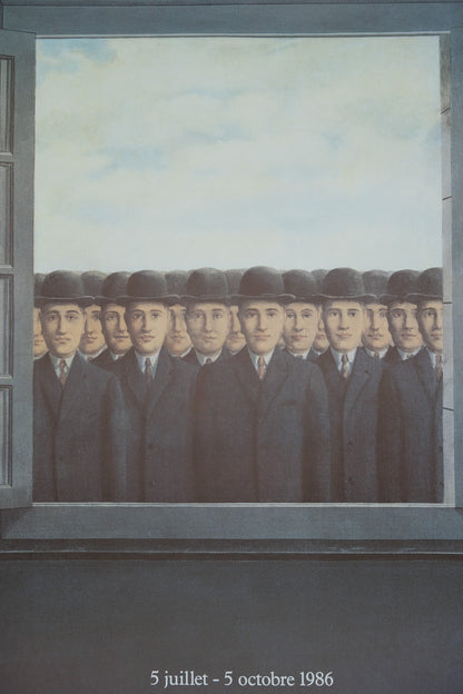 René MAGRITTE : Hommes aux chapeaux - Affiche originale