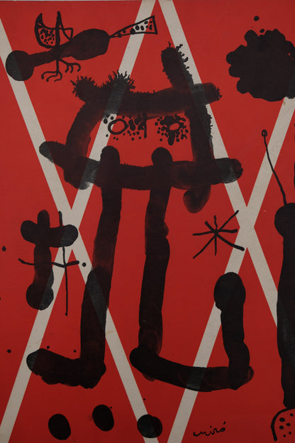 Joan MIRO : Le paysan surréaliste - Lithographie originale signée