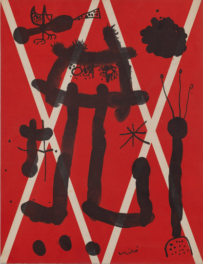 Joan MIRO : Le paysan surréaliste - Lithographie originale signée