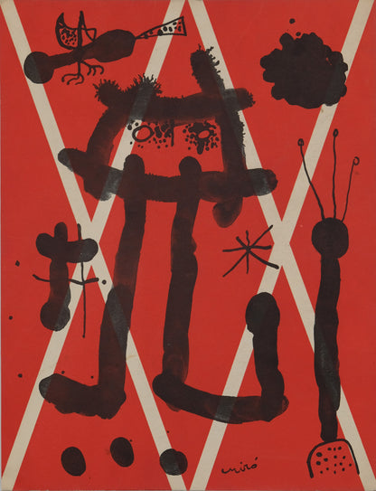 Joan MIRO : Le paysan surréaliste - Lithographie originale signée