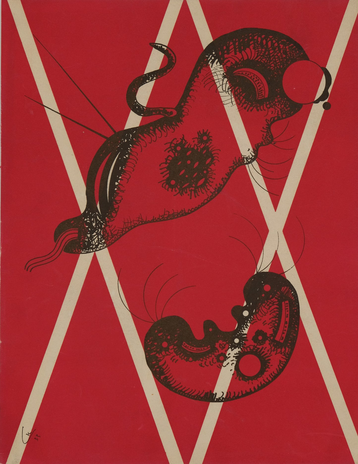 Vassily KANDINSKY : Composition abstraite - Lithographie originale signée