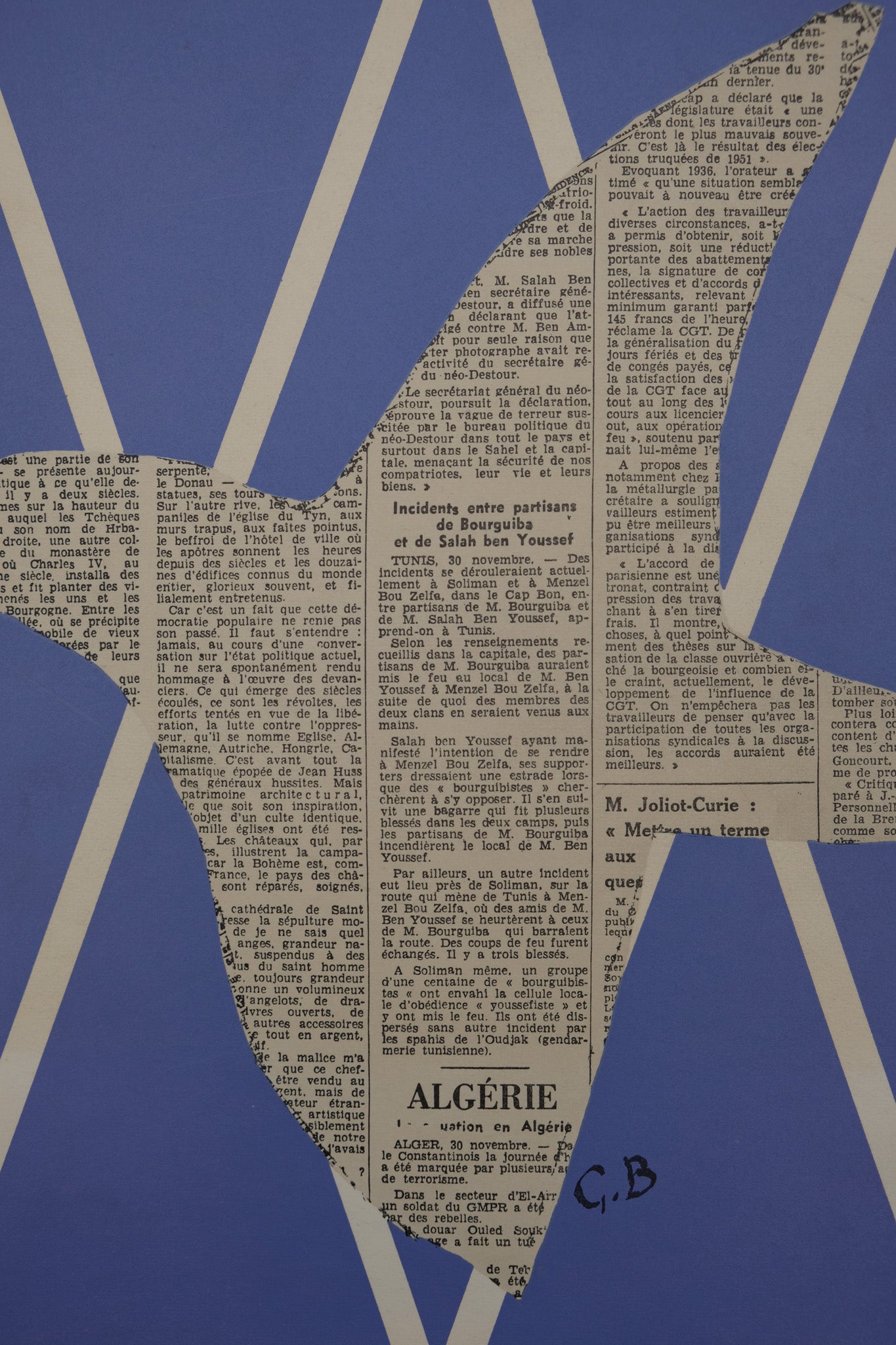 Georges BRAQUE : L'oiseau papier - Lithographie originale signée