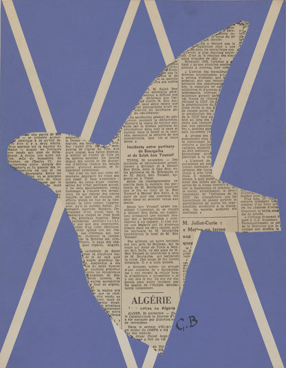 Georges BRAQUE : L'oiseau papier - Lithographie originale signée